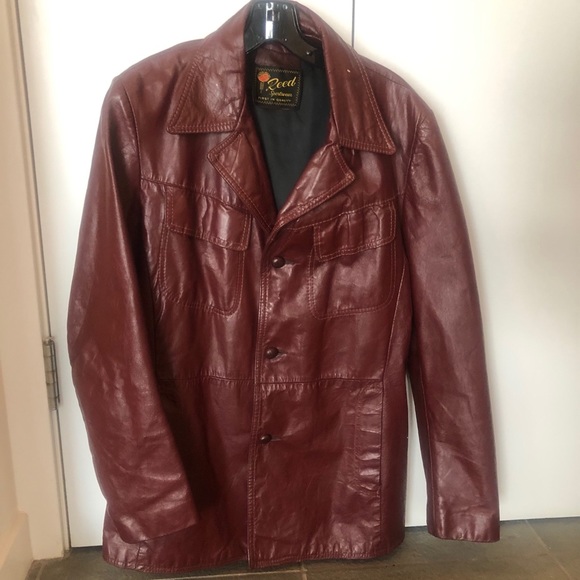 Vintage leather coat.No size .womans L or men’s M? - Picture 4 of 7
